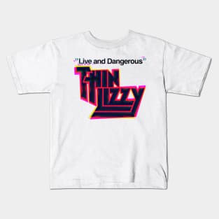 Thin Lizzy offset graphic Kids T-Shirt